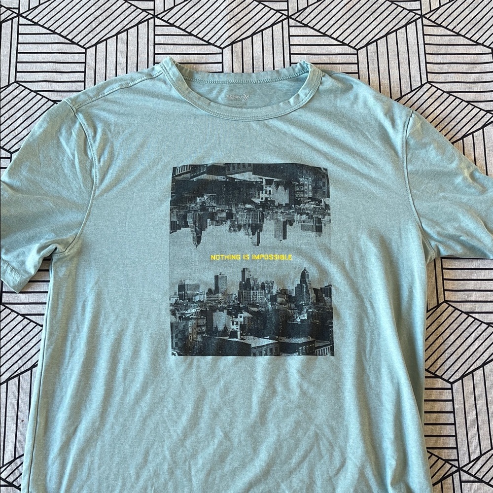 Old Navy Cityscape Graphic Tee - Light Green